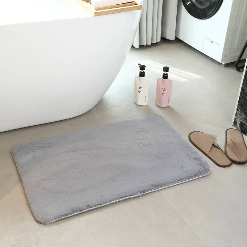 Bathroom mat long wool
